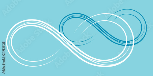 Hand drawn infinity symbol. Infinity icon. Eternity, infinite, limitless and forever signs.