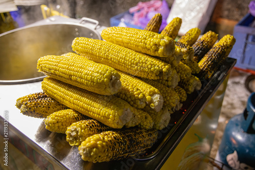 Fresh cooked corn on the cob at the Surva Festival.
