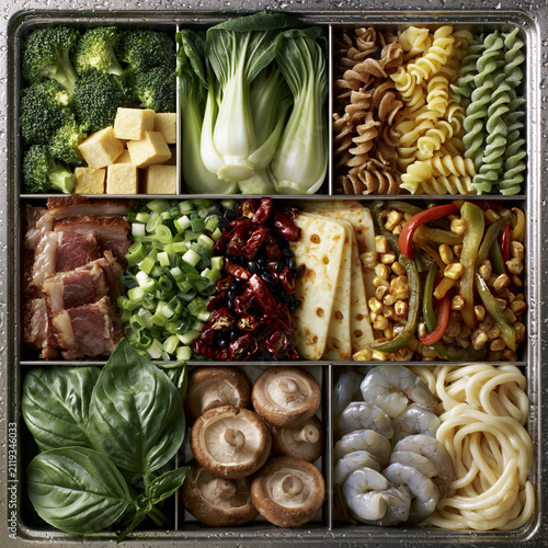 Prepped Ingredients for a Gourmet Stir-Fry