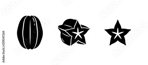 Obraz na płótnie Star Fruit Icons