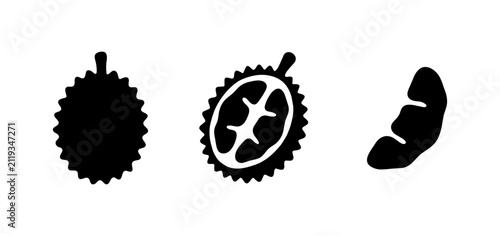 Fotografía Durian Fruit Icons