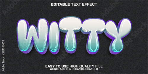 Foto Witty Clever Humorous Funny Smart Creative Vector Fully Editable Smart Object Te