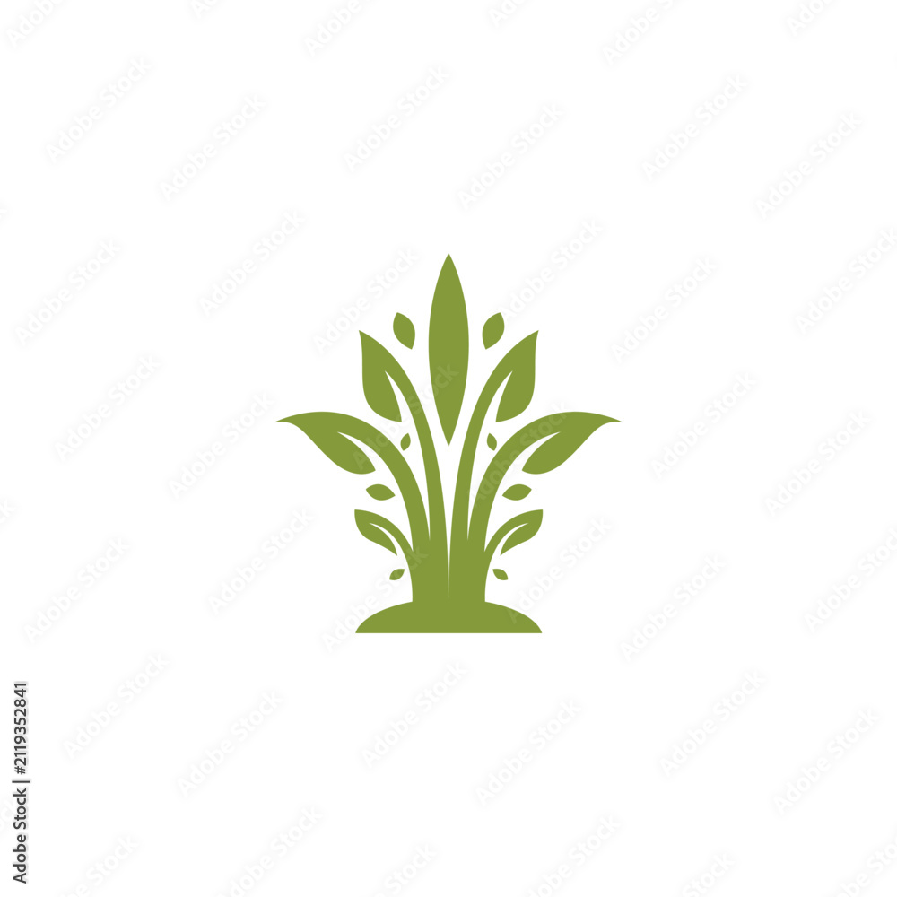 Fototapeta premium Tree with Green leaves Logo Design. Vector Tree Icon Design Concept.