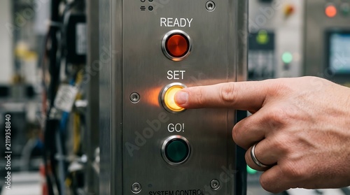 Hand pressing elevator set button