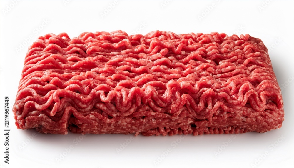 Obraz premium Many Ground Beef On A White Background