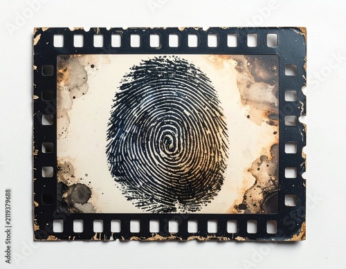Empreinte de doigt sur une pellicule de film