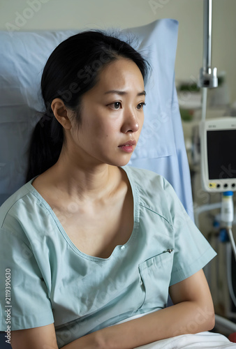 Young asian woman patient i...