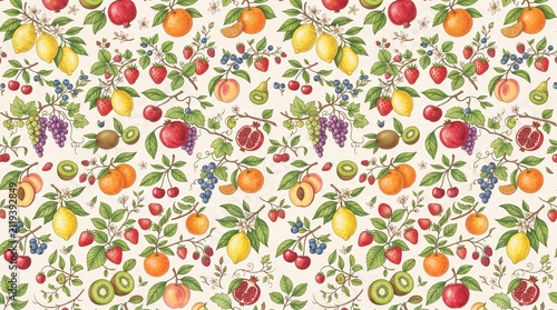 seamless pattern with tulips and flowers