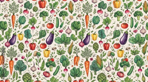 seamless pattern with red tulips
