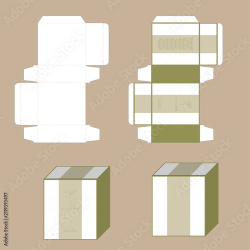 Luxury Product Box Packaging Die Cut Template with Folding Carton Layout Design