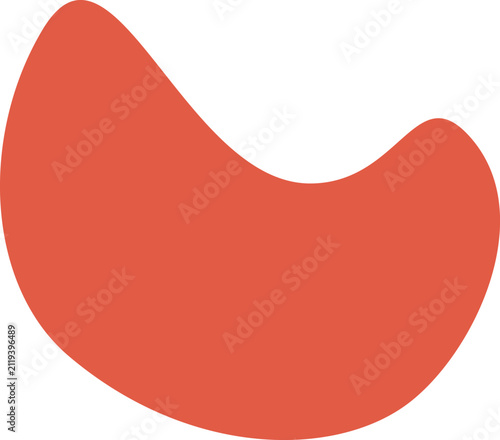 Abstract Organic Liquid Blob Shape Graphic Element Isolated on Transparent Background