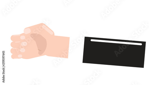 Fist bump gesture between two hands.