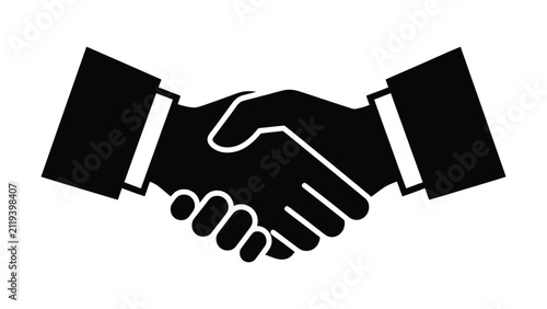 Foto Two hands shaking in business agreement