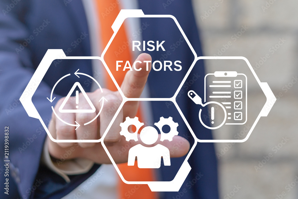 Fototapeta premium Concept of risk factors. Risk factors analysis.