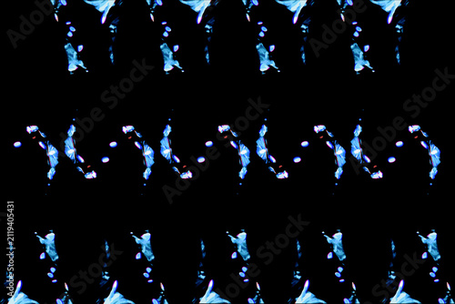 abstract background with outlines of water droplets on a black background