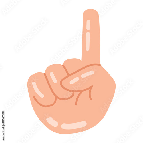 Index Finger Up Hand Icon Design
