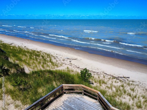 Pinery Aerial View Shoreline and Forest