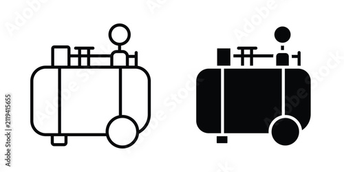 Air compressor icon flat art series