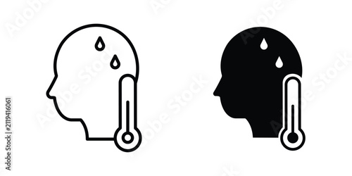 Cuadro en lienzo Fever icon flat art series