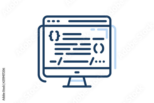 Programming Code Monitor Icon
