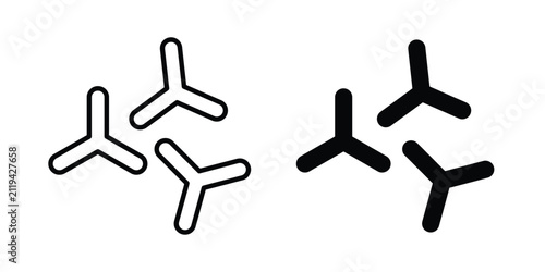 Bild auf Leinwand Bifidobacterium probiotics icon vector logo collection