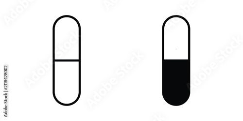 Cuadro en lienzo Painkiller icon vector logo collection