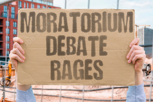 Canvas Print "Moratorium Debate Rages" Experts argue over halting mining until risks are clear