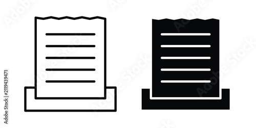 Paper receipt icon for marketing designs