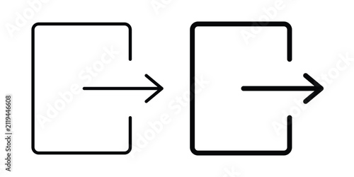 Foto Logout icon minimal logo collection