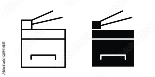 Foto Copy Machine icon minimal logo collection