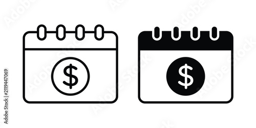 Recurring payment icon minimal logo collection