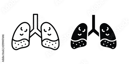 Canvastavla Asthma icon minimal logo collection