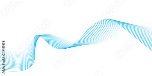 фотографія Blue thin wavy line flow pattern