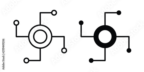 фотографія Decentralized icon line art pictograms collection. EPS10