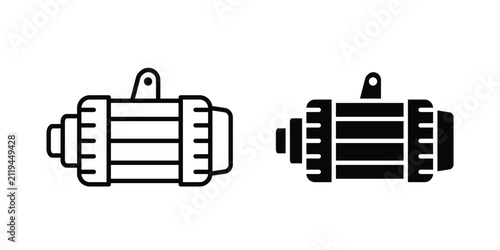 Fotografie Car alternator icon line art pictograms collection. EPS10
