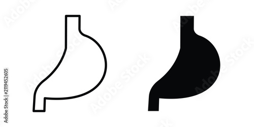 Stomach icon vector illustrations group