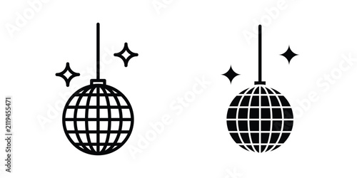 Disco ball icon for creative projects