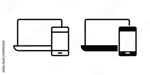 Laptop and Mobile icon for creative projects
