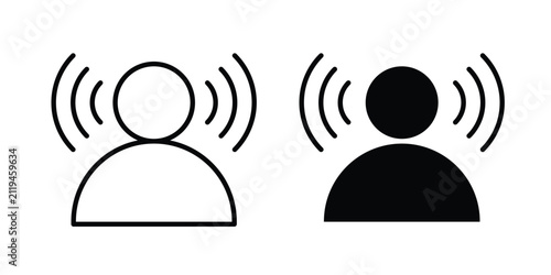 Brand awareness icon black symbol pack