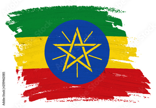 Ethiopia flag background paint splash brushstroke