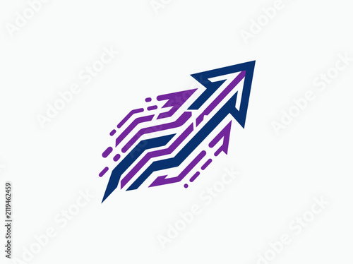 Dynamic Arrows Symbolizing Growth Acceleration Toward Success