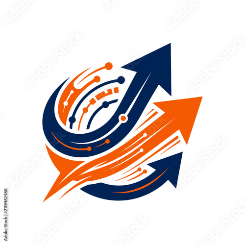 Dynamic Arrows Symbolizing Growth And Digital Connectivity In A Modern Abstract Design