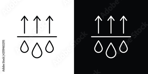 Moisture wicking icon vector graphic kit