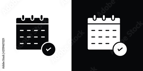 Quadro su tela Calendar check icon for creative projects