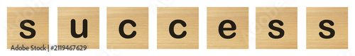 success word with wood blocks