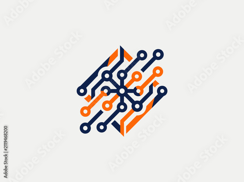Abstract Tech Network Or Circuit Board Concept For Innovations