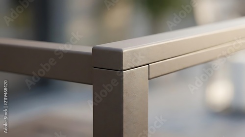 Close-up detail of rust-proof terrace furniture featuring modern metal construction with a clean matte finish designed for durable outdoor living spaces