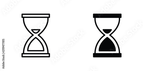 Hourglass end icon editable designs bundle