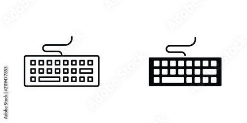 Quadro su tela Keyboard icon editable designs bundle
