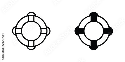 Life buoy icon editable designs bundle